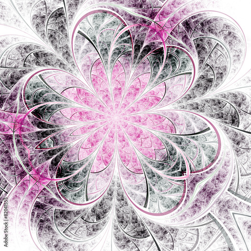 elegancki-czarny-i-rozowy-fraktal-kwiat-grafika-cyfrowa