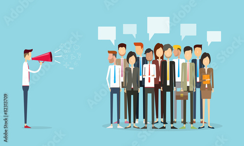 group people business and marketing communication background