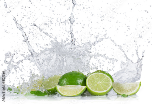 limes-with-water-splash