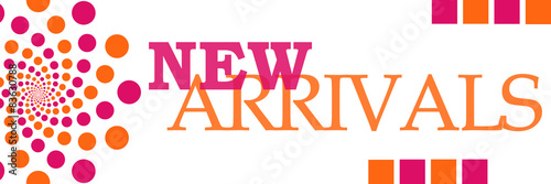 New Arrivals Pink Orange Dots Horizontal
