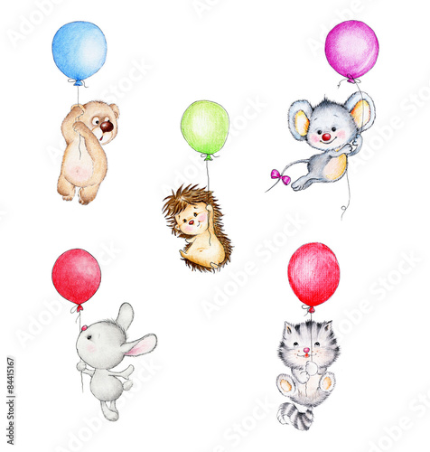 zestaw-uroczych-zwierzatek-plywajace-na-balony