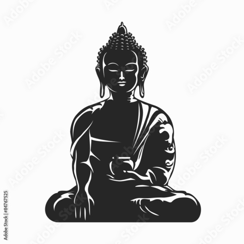 Poster Buddha Vektor-Silhouette