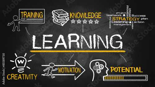 learning concept with education elements