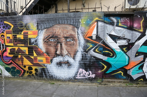 Poster LONDON,GREAT BRITAIN - MAY: Street art on May 30, 2015 in Central London, is a new art trend and growing in popularity through art tours