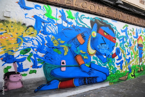 Poster LONDON,GREAT BRITAIN - MAY: Street art on May 30, 2015 in Central London, is a new art trend and growing in popularity through art tours