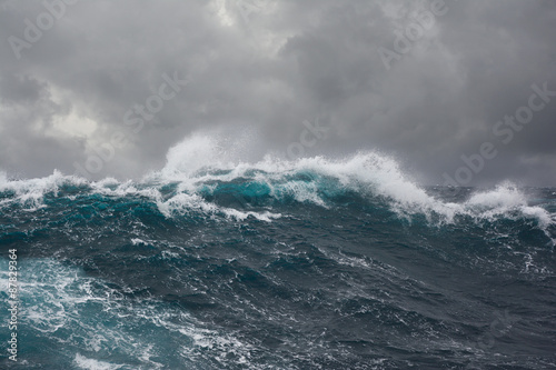 sea wave during storm in atlantic ocean