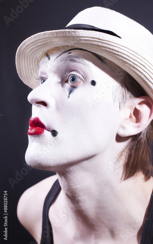 &quot;Mime with red bow ina white hat and striped gloves&quot; Stock photo and royalty-free images on Fotolia.com - Pic 88027436 - 500_F_88028754_ot5KsYSE6xGQ4k56uSrSWz13iDjoiVWN