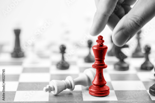 Valokuva Chess business concept, leader & success