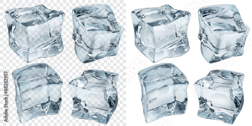 Lacobel Light blue ice cubes. Transparency only in vector file