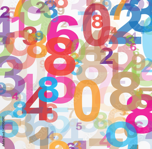 Abstract background with numbers Poster ID:F88906197