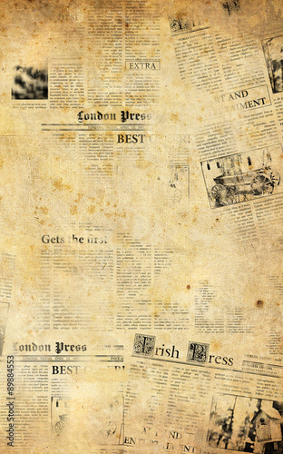 Fototapeta Old newspapers background