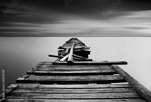 Black and white Long Exposure shot Poster