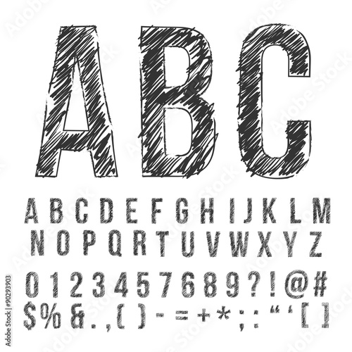 "pencil font" Stock image and royaltyfree vector files on