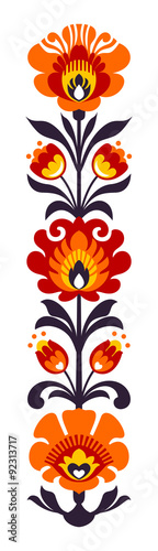  Polish folk flowers papercut