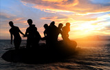 Boat with migrants