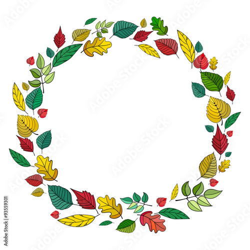 "Frame leaves vector illustration" Stock image and royalty-free vector