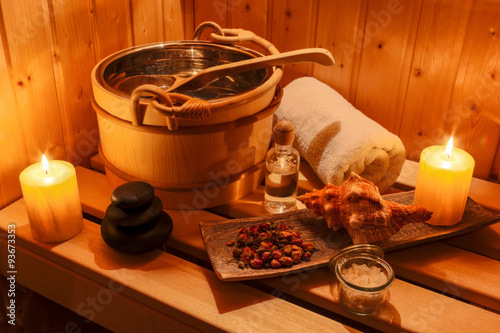 Poster, Tablou Wellness und Spa in der Sauna