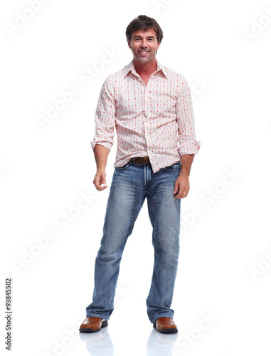 "Man isolated white background." Stock photo and royalty-free images on Fotolia.com - Pic 93845502