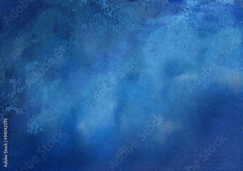 Abstract Blue Watercolor Background