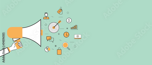 business announce and marketing promotion
