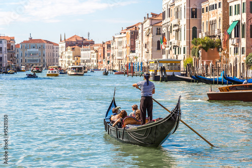 Poszter Gondola on Canal Grande in Venice