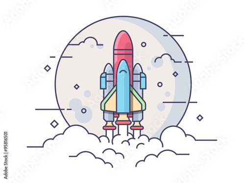Startup space rocket