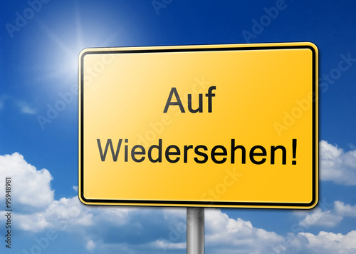 "Auf Wiedersehen Schild" Stockfotos Und Lizenzfreie Bilder Auf Fotolia ...