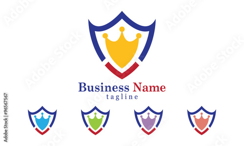  Shield Logo Vector With Five Colors Options Stock image 