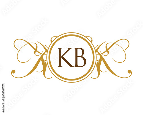 Kb+Initials KB Luxury Ornament initial Logo" Stock image and royalty-free vector ...