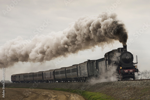 Zdjęcia vintage black steam train