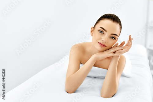 Beauty Face. Portrait Woman With Clean Skin. Skin Care Concept.