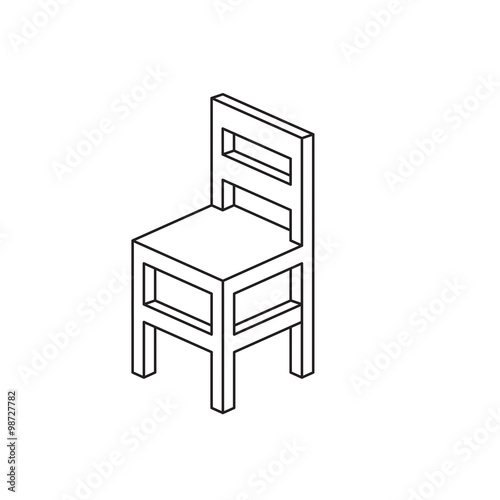 "Chair Outline Vector Illustration." Stock image and royaltyfree