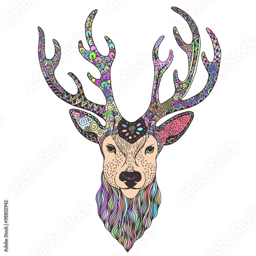  Deer head tattoo mehendi
