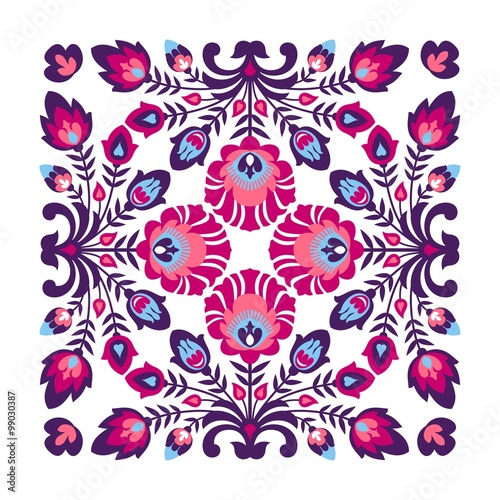 Fototapeta Purple folk pattern