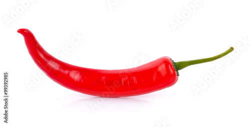  red chili on white background