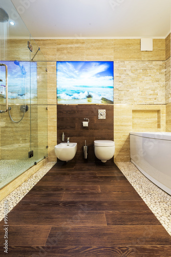  Interior design. Large Bathroom in Luxury Home