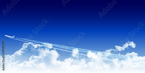 飛行機　ジェット機　空　背景