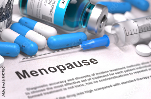 Diagnosis - Menopause. Medical Concept. 3D Render.