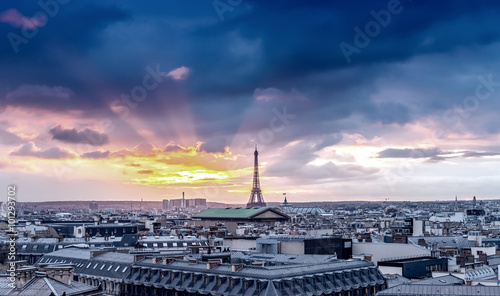 Fototapeta Paris skyline. Architectural city detail