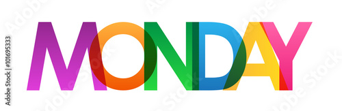 DAYS OF THE WEEK Vector Letter Icons (MONDAY)