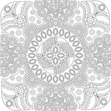 Aboriginal style of dot painting and power of mandala 16-1a - coloring book