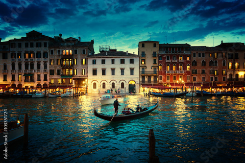 Poszter Grand Canal in sunset time, Venice, Italy