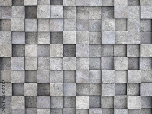 sciana-z-betonowych-kostek