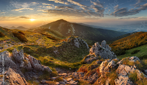 Slovakia mountain from peak Chleb
