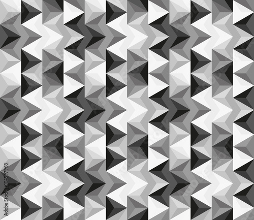 Fototapeta Seamless abstract pattern made of greyscale triangles