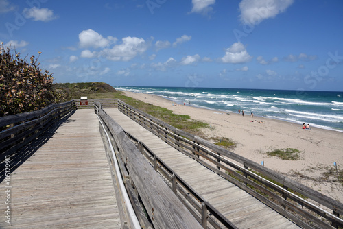 "Old wooden boardwalk provides handicapped access to the ...
