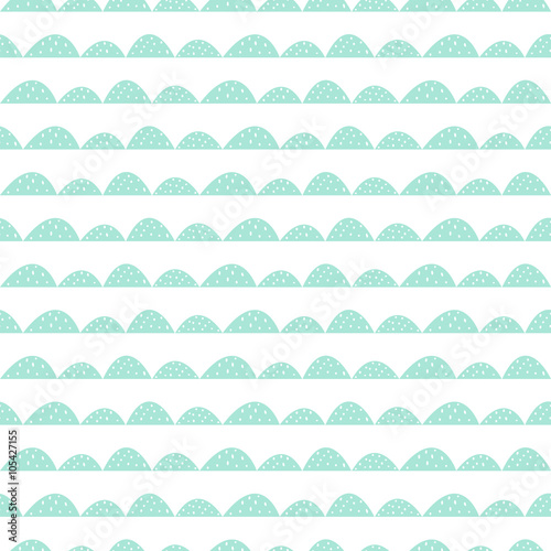 Zdjęcia Scandinavian seamless mint pattern in hand drawn style