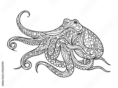 Adult Coloring Pages Format:Pdf Octopus 6