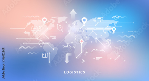 Web banner of logistics