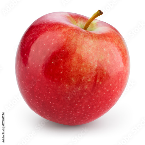 Fresh red apple isolated on white. With clipping path